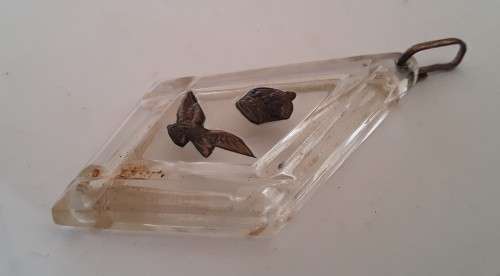 WW2 Royal Air Force Lucite Plexiglass Aircraft Canopy Sweetheart Pendant.