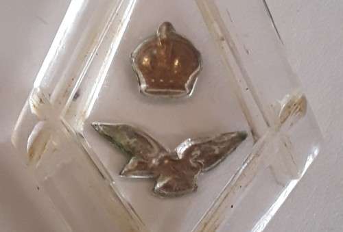 WW2 Royal Air Force Lucite Plexiglass Aircraft Canopy Sweetheart Pendant.