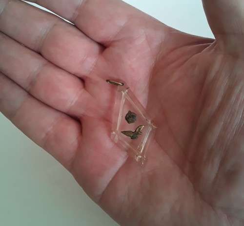 WW2 Royal Air Force Lucite Plexiglass Aircraft Canopy Sweetheart Pendant.