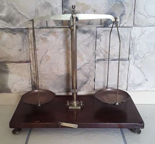 Antique Dutch large apothecary scale by `Becker`s Sons Rotterdam`.