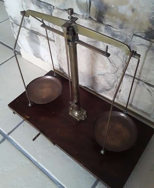 Antique Dutch large apothecary scale by `Becker`s Sons Rotterdam`.