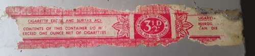 Unusual WW2 1941 `Jan And Isie Smuts` Christmas Gift Tin With Price Tag.