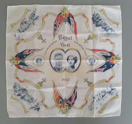 Collection Of 6 Royal Commemorative Hankerchiefs In Royal Navy Box. Mint Condition.