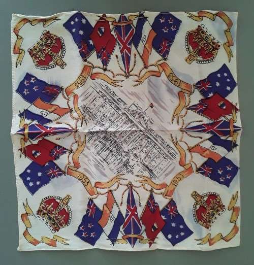 Collection Of 6 Royal Commemorative Hankerchiefs In Royal Navy Box. Mint Condition.