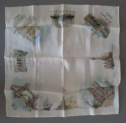 Collection Of 6 Royal Commemorative Hankerchiefs In Royal Navy Box. Mint Condition.