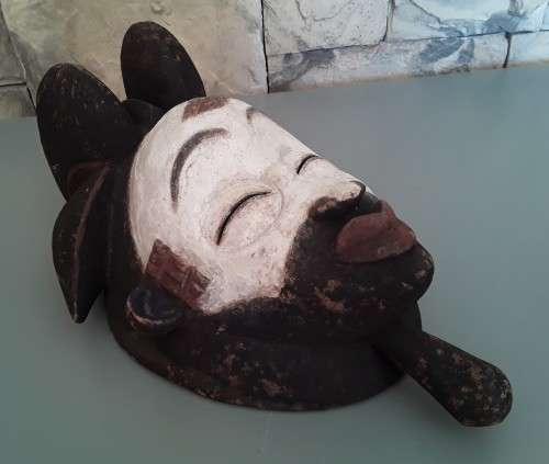 A Vintage Punu Tribal Ceremonial Dancing Mask.