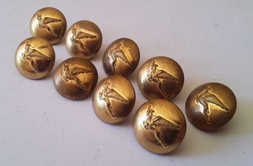 Set Of 9 Vintage South African Airways Uniform Buttons.