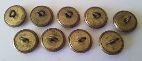 Set Of 9 Vintage South African Airways Uniform Buttons.