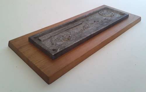 Vintage `N.R.P. Honorio Barreto` Cast Metal And Solid Oak Commemorative Ship`s Plaque.