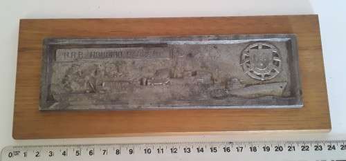 Vintage `N.R.P. Honorio Barreto` Cast Metal And Solid Oak Commemorative Ship`s Plaque.