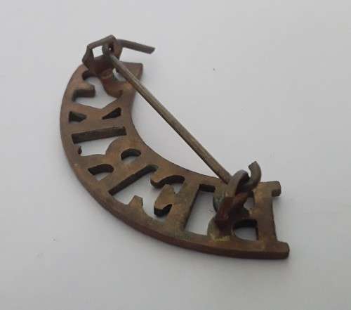 Early Berkshire Regiment Brass Shoulder Title.  Lugs Intact.