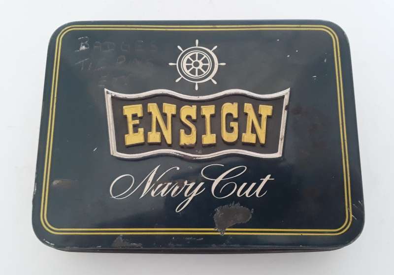 Vintage `Ensign Navy Cut` Tin. Manufactured In Rustenburg, SA.