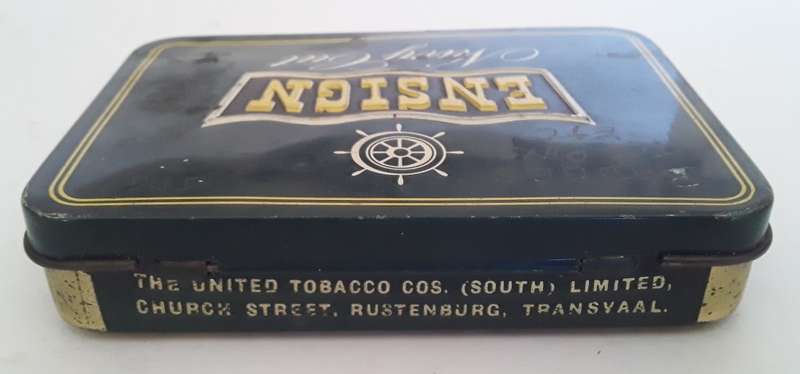 Vintage `Ensign Navy Cut` Tin. Manufactured In Rustenburg, SA.