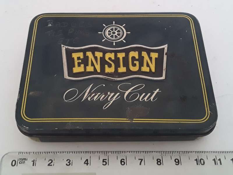 Vintage `Ensign Navy Cut` Tin. Manufactured In Rustenburg, SA.