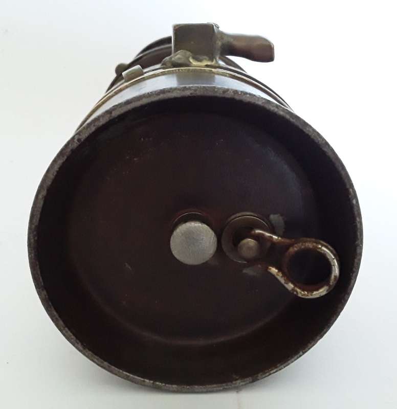 Antique Miner`s Safety Lamp. `Wolf Safety Lamp Co No.7 RMBS`.