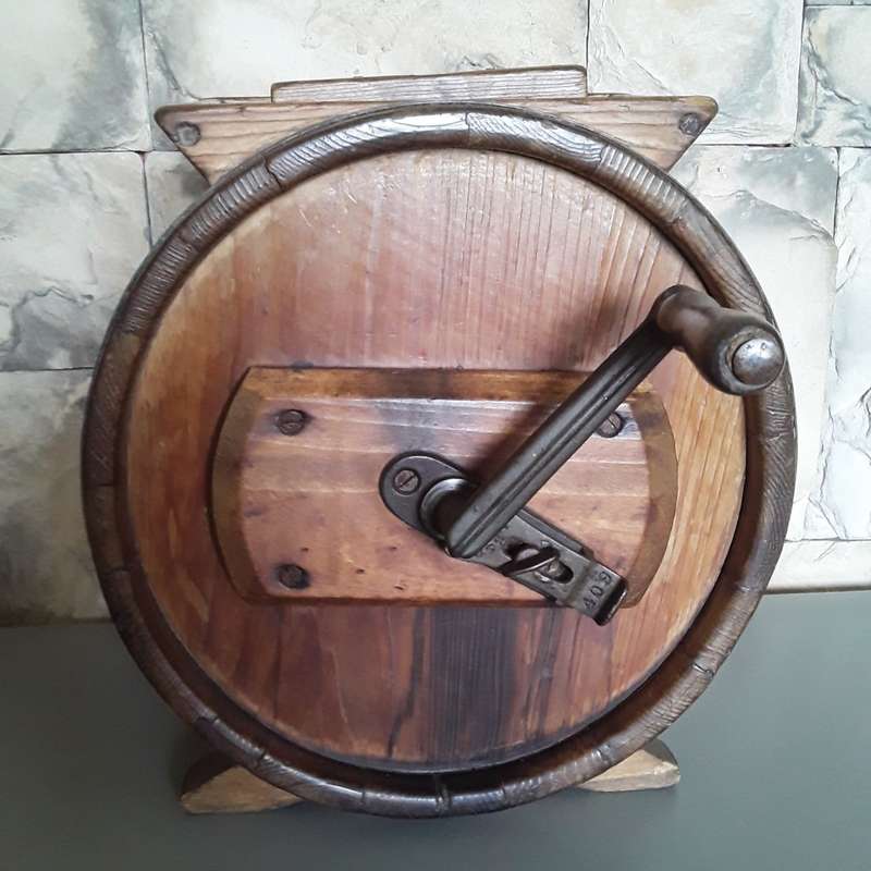 Antique Wooden Barrel Butter Churn.  Excellent Condition.