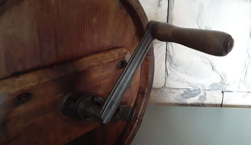 Antique Wooden Barrel Butter Churn.  Excellent Condition.