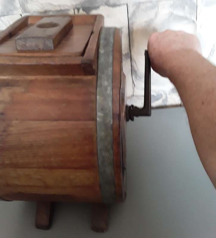 Antique Wooden Barrel Butter Churn.  Excellent Condition.