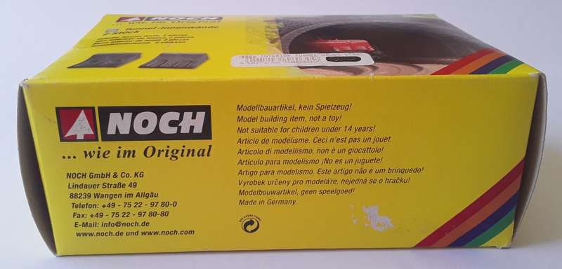 Noch Interior Tunnel Walls - 2-piece set (10cm). HO scale. Mint in box.