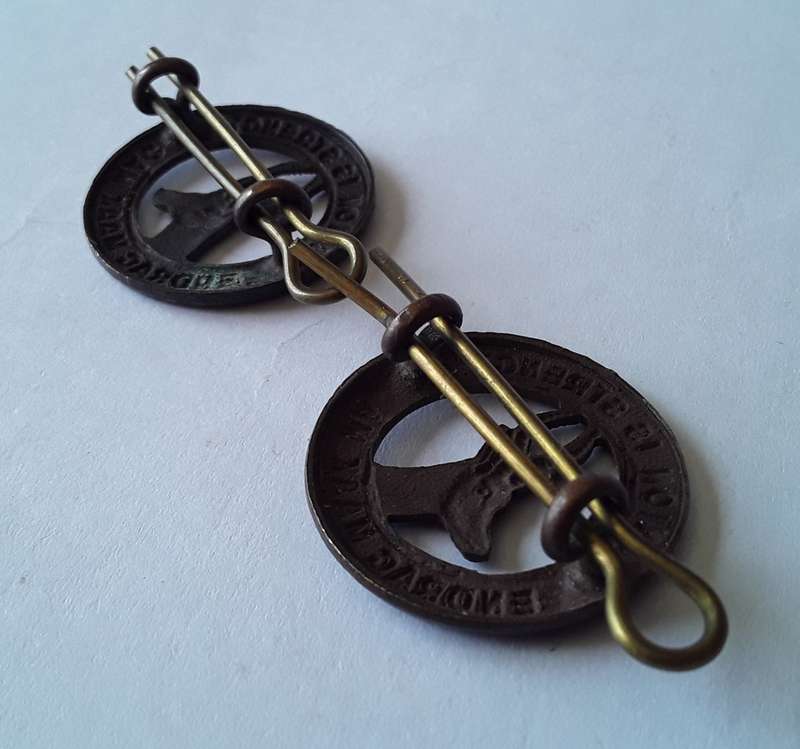 Pair Of WW2 South African Infantry Collar Badges. Lugs Intact.