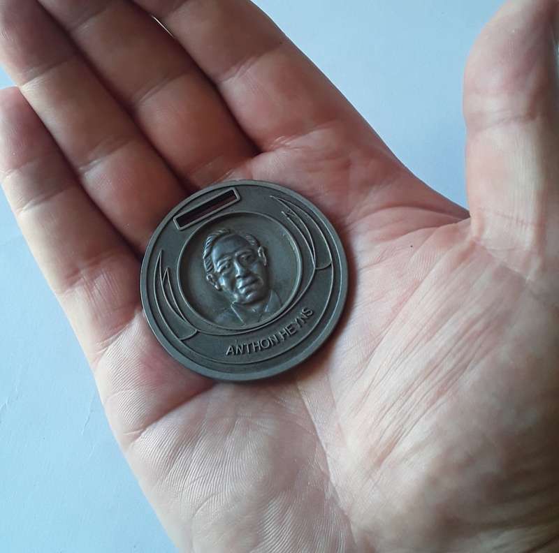 SANBS `Anthon Heyns` 125 Blood Donations Award Medal. Cased.