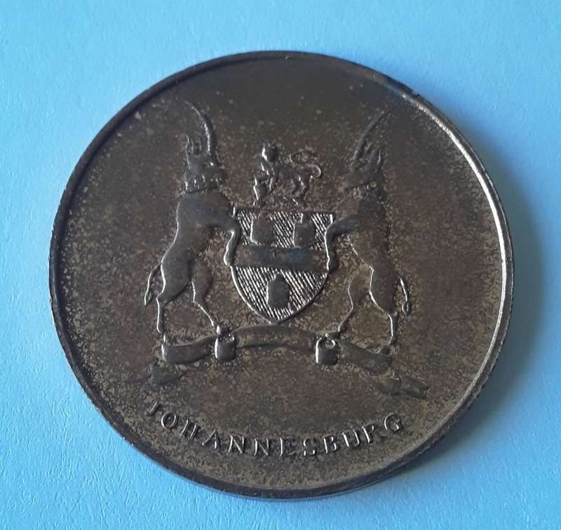 South Africa 5 Year Republic (1961-1966) Johannesburg Medallion.