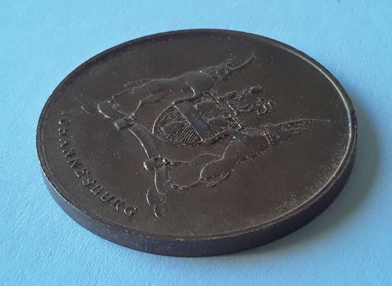 South Africa 5 Year Republic (1961-1966) Johannesburg Medallion.