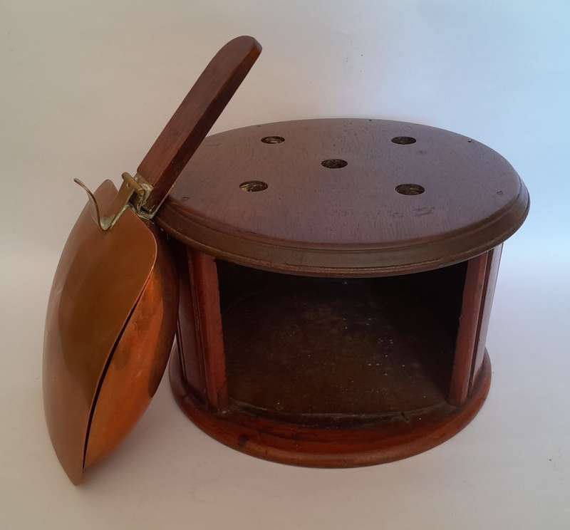 Antique Foot Warmer (Voetstofie) With Copper And Brass Coal Scoop.