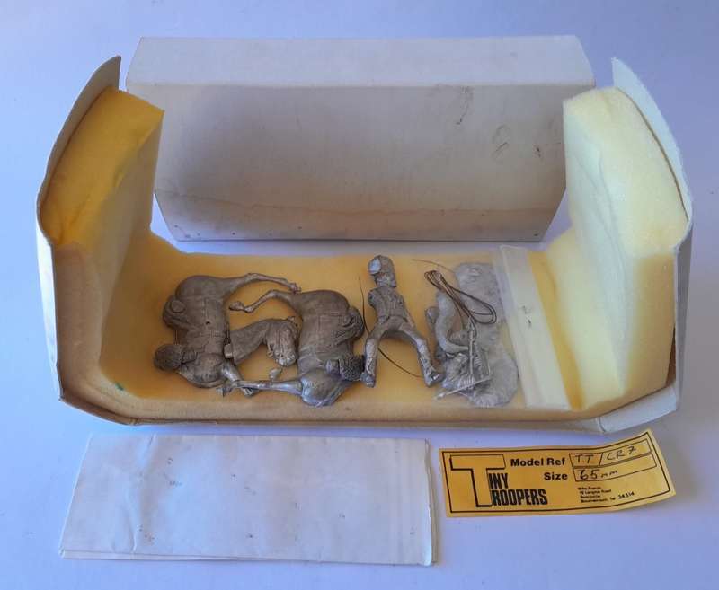 Vintage Mike French Metal Model Kit. Crimean War 1853-1856, Trumpeter, 11th Hussars.