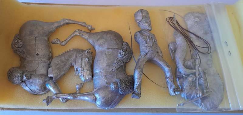 Vintage Mike French Metal Model Kit. Crimean War 1853-1856, Trumpeter, 11th Hussars.