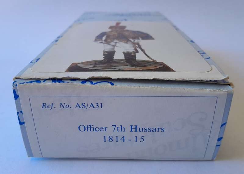 Vintage Almond Sculptures Metal Model Kit. Officer, 7th Hussars, 1814-15. Mint In Box.