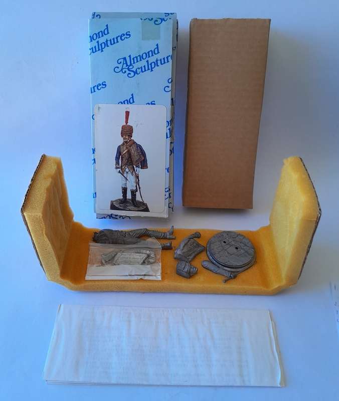 Vintage Almond Sculptures Metal Model Kit. Officer, 7th Hussars, 1814-15. Mint In Box.