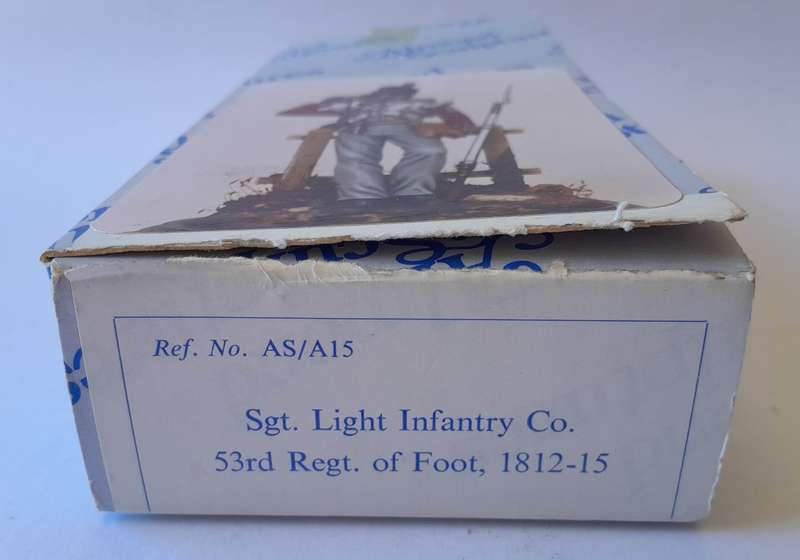 Vintage Almond Sculptures Metal Model Kit. Sgt. Light Infantry Co, 53rd Regt. of Foot, 1812-15.