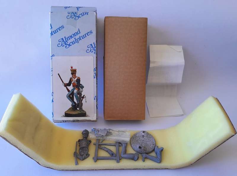 Vintage Almond Sculptures Metal Model Kit. British Light Dragoon Trooper Campaign Dress, 1812-15.