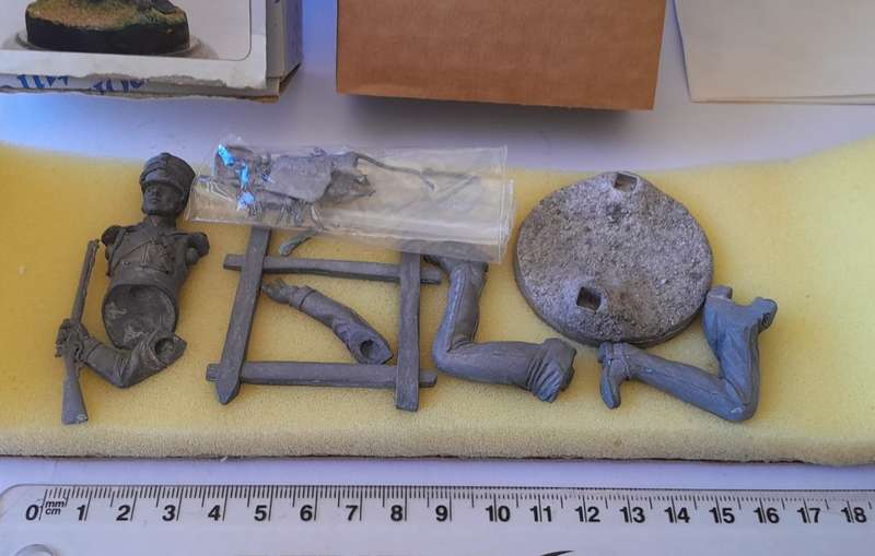 Vintage Almond Sculptures Metal Model Kit. British Light Dragoon Trooper Campaign Dress, 1812-15.
