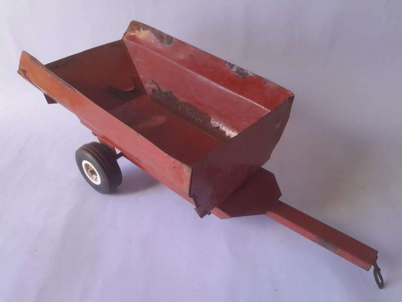 Vintage Strike Toys Large Metal `Fiat` Tractor And Tipping Trailer Set. 60.5 cm.