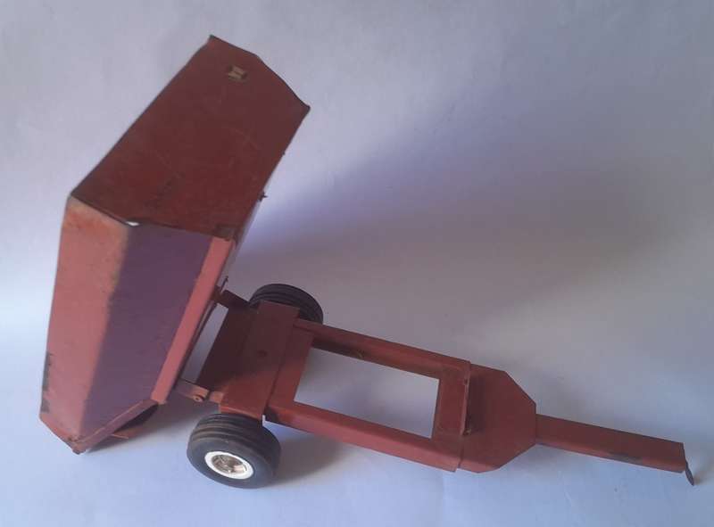 Vintage Strike Toys Large Metal `Fiat` Tractor And Tipping Trailer Set. 60.5 cm.