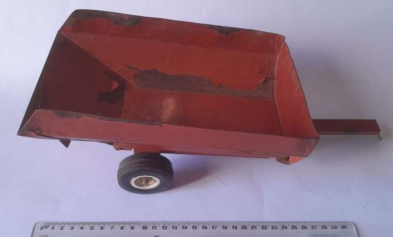 Vintage Strike Toys Large Metal `Fiat` Tractor And Tipping Trailer Set. 60.5 cm.