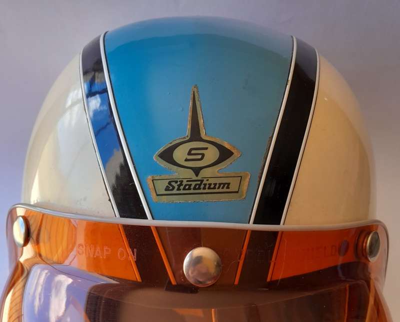 Vintage 1960`s `Stadium Project 4` Helmet With `McHal` Bubble Shield. Rare. Amazing Condition.