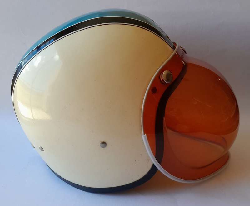 Vintage 1960`s `Stadium Project 4` Helmet With `McHal` Bubble Shield. Rare. Amazing Condition.