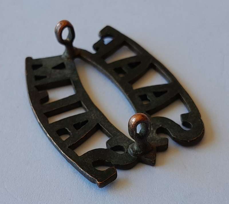 WW2 SA Airforce / SA Lugmag Shoulder Title Badge (Dark Bronze).