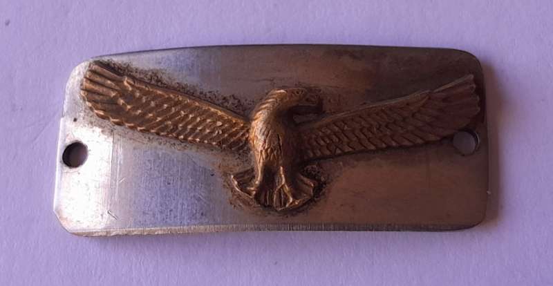 WW2 SA Airforce Metal Eagle Badge Tag.