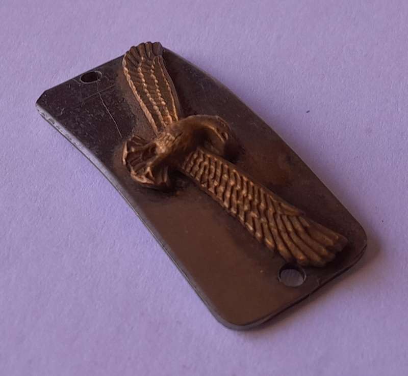 WW2 SA Airforce Metal Eagle Badge Tag.