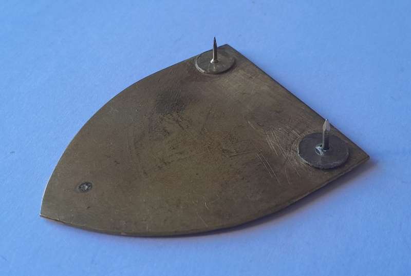 SADF Ermelo Commando Shoulder Flash. 2 Replaced Pins Intact.