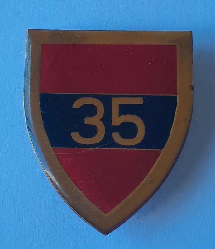 SADF 35 Engineer Support Unit Shoulder Flash. 3 Replaced Pins Intact.