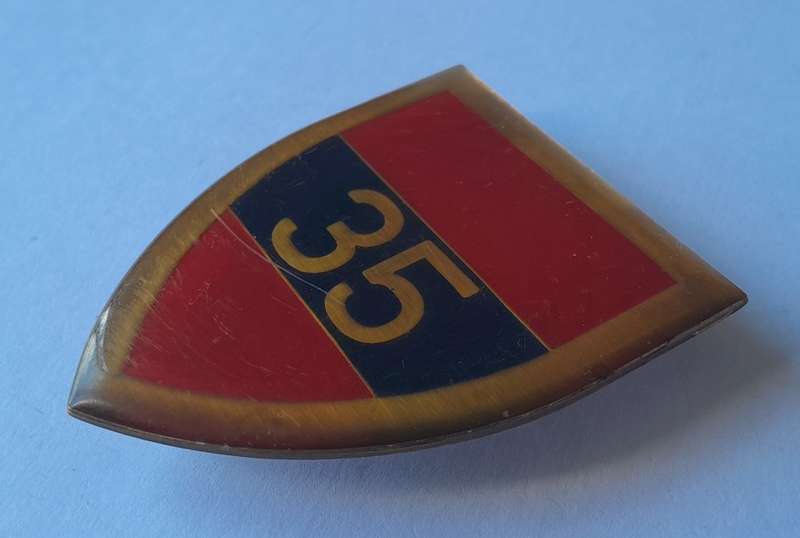 SADF 35 Engineer Support Unit Shoulder Flash. 3 Replaced Pins Intact.