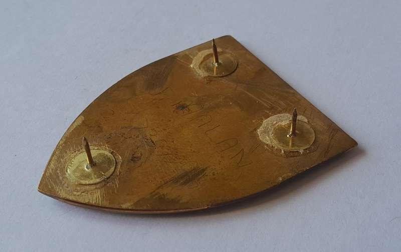 SADF 35 Engineer Support Unit Shoulder Flash. 3 Replaced Pins Intact.