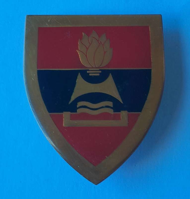 SADF 2 Field Engineer Regiment Shoulder Flash. 3 Pins Intact (1 Replaced).