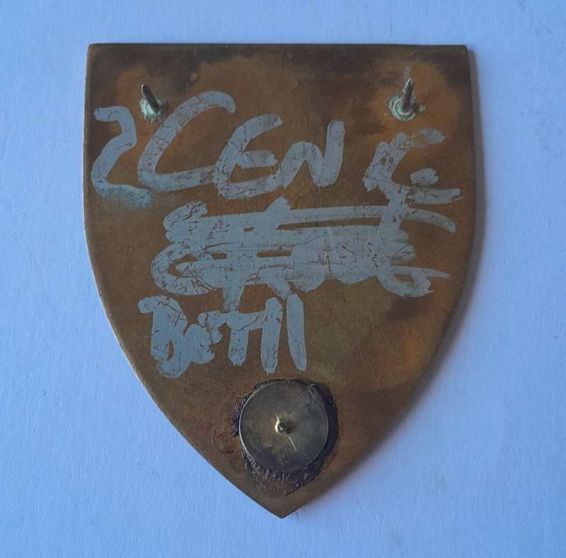 SADF 2 Field Engineer Regiment Shoulder Flash. 3 Pins Intact (1 Replaced).