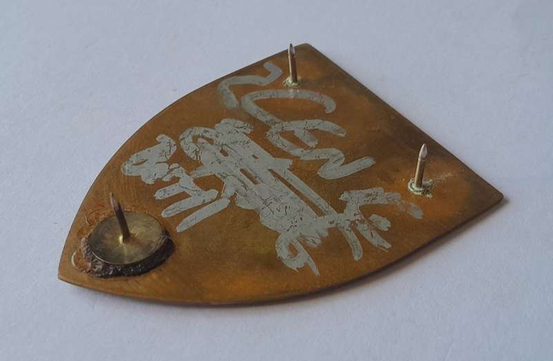 SADF 2 Field Engineer Regiment Shoulder Flash. 3 Pins Intact (1 Replaced).